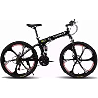Novokart Bicicleta Plegable Unisex para Adulto- Color Negro- 21 velocidades